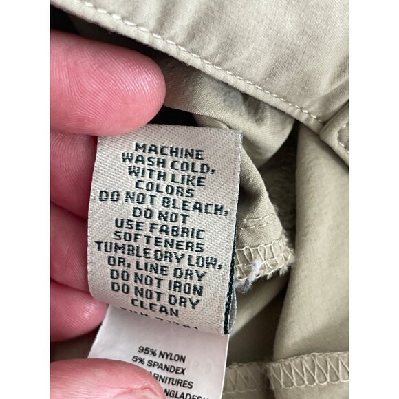 LL Bean Womens Water-Repellent Comfort Trail Pants‎ Straight-Leg Crop Ash Tan 6 - Picture 11 of 12